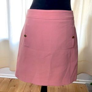 LOFT Pink Skirt with Gold buttons